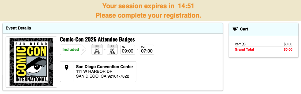 CC26 Registration Session